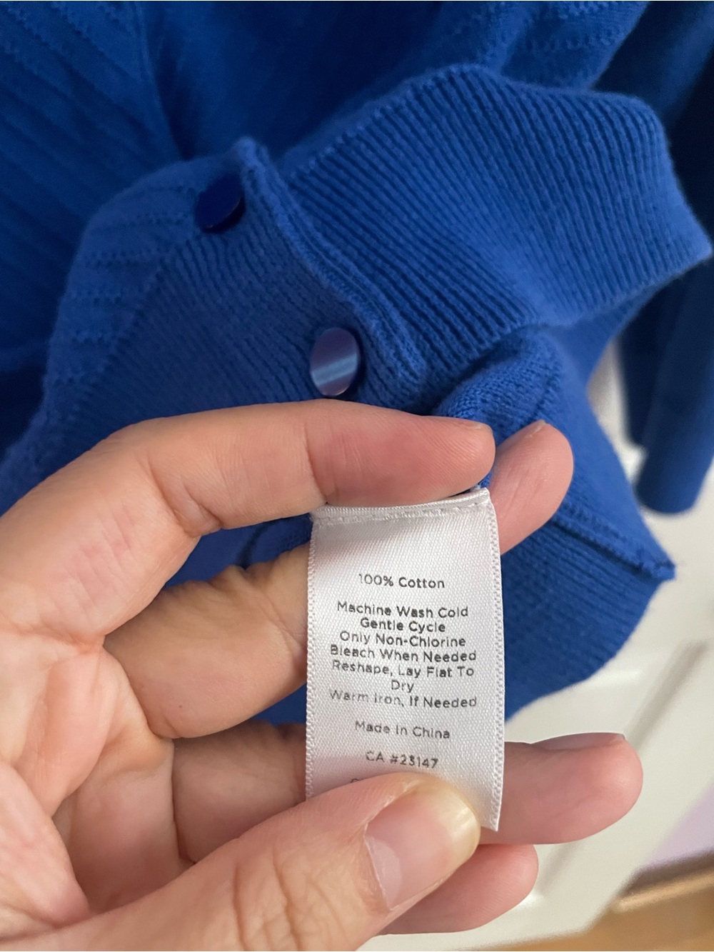 Talbots Royal Blue Button-Front Cardigan - Picture 3 of 4